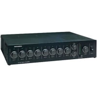 Bogen Communications, Inc. Amplifier, 45 W @ 1kHz (Typ.), 70 dB (Aux, Tel), 60 dB (Mic), 0.4 V, Screw