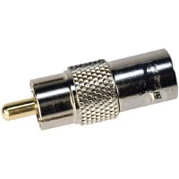 Bomar Interconnect Products Adapter RCA Male to BNC Female Nickel Plated Machined Brass