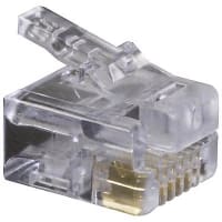 Bomar Interconnect Products CONNECTOR EZ-RJ12 MODULAR PLUG CATEGORY5 FOR TWISTED PAIR CABLE