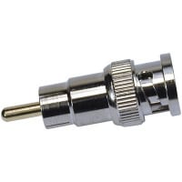 Bomar Interconnect Products Adapter RCA Male to BNC Male Nickel Plated Machined Brass