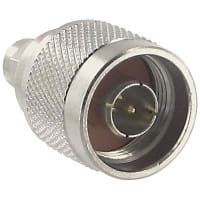 Bomar Interconnect Products Adapter, N Male to SMA Male, Nickel Plated Machined Brass