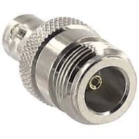 Bomar Interconnect Products Adapter, N Female to BNC Female, Nickel Plated Machined Brass