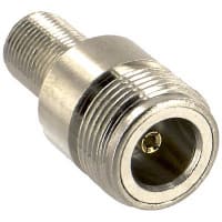 Bomar Interconnect Products Adapter, N Female to F Female, Nickel Plated Machined Brass