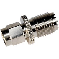 Bomar Interconnect Products Adapter, SMA Male to Mini UHF Female, Nickel Plated Machined Brass