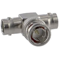 Bomar Interconnect Products connector, rf coaxial, bnc in-series, tee adapter jack/plug/jack, 75 ohm