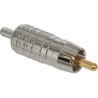 Bomar Interconnect Products Conn; RF; RCA; Strght; Cble Plug; 75 Ohm; 1855A, Mini-59; Crimp; Broadcast Grde