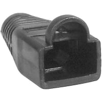 Bomar Interconnect Products CONNECTOR ACCESSORY, RJ 45 STRAIN RELIEF CABLE BOOT, BLACK.