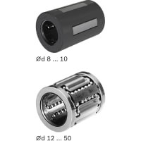 Bosch Rexroth Linear Motion Technology Linear Ball Bushing (Metric), Compact, Dia. 25mm, 2 Seals