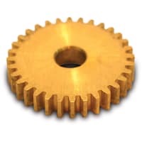 Boston Gear (Altra) Spur Gear, 16 DP, 14.5* PA, 0.313" Face, 14 Teeth, 1" OD, Stock, 1/4" Bore, Brass