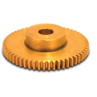 Boston Gear (Altra) Spur Gear, 48 DP, 20* PA, 1/8" Face, 120 Teeth, 2.542" OD, Stock, 5/16" Bore, Brass