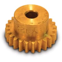 Boston Gear (Altra) Spur Gear, 32 DP, 20* PA, 0.188"Face, 24 Teeth, 0.812"OD, 3/16"Bore, KW, no SS, Bras