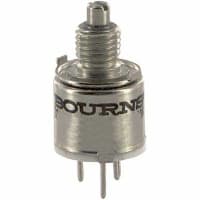 Bourns Potentiometer Cermet Rest 10 kOhms 1 Turn Power 1W Shaft Dia 0.125In 3862 Series