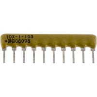 Bourns Resistor, Ntwrk, 10 K Ohms, Bussed, Epoxy Resin, Conformal SIP, 1.25W, 2%, 100V, 10Pin