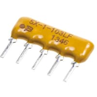 Bourns Resistor, Thick Film, Networks & Arrays, 5 Pins, 22K Ohm, 2%