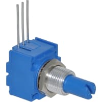 Bourns Potentiometer Cnd Pl 10 kOhms 1 Turn Audio Power .5W Shaft Dia 0.25In 91 Series