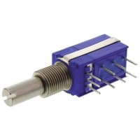 Bourns Linear Potentiometer w/ 3.17 mm Dia. Shaft, 10kOhm, +/-20%, 0.5W, +/-1000ppm/C