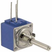 Bourns Potentiometer Cermet 10 Kilohms 1 Turn Pwr-Rtg 2W Shaft Dia 0.125In 81 Series