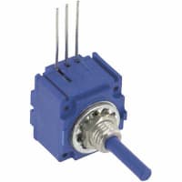 Bourns Potentiometer Cnd Plastic 10 kOhms 1 Turn Power 0.5W Shaft Dia 0.125In 91 Series