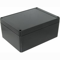 Box Enclosures Enclosure;NEMA4;Polycarbonate;Flame Retard;Black/Blk Cover;6.5x4.92x2.95in