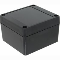 Box Enclosures Enclosure;NEMA4;Polycarbonate;Flame Retard;Black/Blk Cover;3.35x3.15x2.16 in