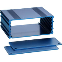 Box Enclosures ALUM ENCLOSURE, 2 PLATES, 8 SCREWS, BLUE ANODIZED, 1.77 H X 4.27 W X 3.15 L