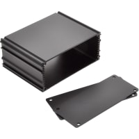 Box Enclosures ALUM ENCLOSURE, 2 PLATES, 8 SCREWS, BLACK ANODIZED, 1.77 H X 4.27 W X 3.15 L