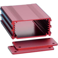 Box Enclosures ALUMINUM ENCLOSURE, 2 PLATES, 8 SCREWS, RED ANODIZED, 1.18 H X 2.5 W X 1.57 L