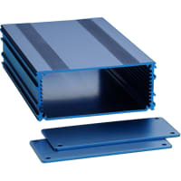 Box Enclosures ALUM ENCLOSURE, 2 PLATES, 8 SCREWS, BLUE ANODIZED, 1.77 H X 4.27 W X 6.30 L