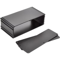 Box Enclosures ALUM ENCLOSURE, 2 PLATES, 10 SCREWS, BLACK ANODIZED, 2.11 H X 6.68 W X 3.15 L