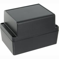 Box Enclosures Enclosure;NEMA4;Polycarbonate;Flame Retard;Black/Blk Cover;4.92x3.35x3.35in