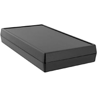 Box Enclosures Case, Shell, ABS UL 94 HB, BLack, 7.5 in., 1.29 in., 4 in.