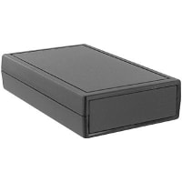 Box Enclosures Case, Shell, ABS UL 94 HB, Black, 4.6 in., 1 in., 2.75 in.