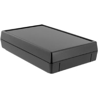 Box Enclosures Enclosure, ABS UL 94 HB, Black, 5.7 in., 1.25 in., 3.6 in.