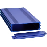 Box Enclosures ALUM ENCLOSURE, 2 PLATES, 8 SCREWS, BLUE ANODIZED, 1.18 H X 4.27 W X 8.66 D