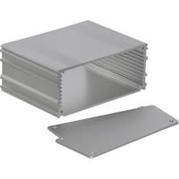 Box Enclosures ALUM ENCLOSURE, 2 PLATES, 8 SCREWS, SILVER ANODIZED, 1.77 H X 4.27 W X 3.15 L