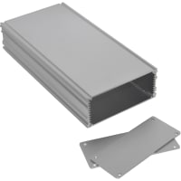 Box Enclosures ALUM ENCLOSURE, 2 PLATES, 8 SCREWS, SILVER ANODIZED, 1.77 H X 4.27 W X 8.66 L