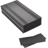 Box Enclosures ALUM ENCLOSURE, 2 PLATES, 8 SCREWS, BLACK ANODIZED, 1.77 H X 4.27 W X 8.66 L