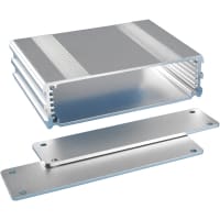 Box Enclosures ENCLOSURE, ALUMINUM, 2 PLATES, 8 SCREWS, SILVER ANODIZED, 1.37HX5.25WX3.15D IN