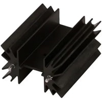 Boyd Heat Sink with large radial fins and solderable pin, black anodize finish