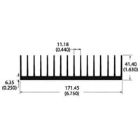 Boyd Heat Sink;Extrusion;8ft bar;1.23 Therm Resist;6.75Wx1.63Hin;56.9in2/in SurfArea