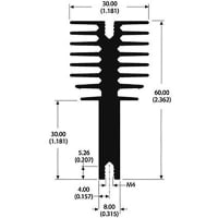 Boyd Heatsink, Max Clip System Extrusion, 2.49 Convection, .74 Forced Air 2 m/sec, 8.2ft