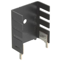 Boyd Heat Sink, channel style with straight fins and integrated tabs for TO-220