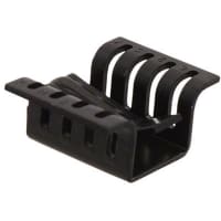 Boyd Heatsink, Self-locking;TO-220;25degC/W;0.375In.H;0.7In.W;Thick Al;Black Anodized