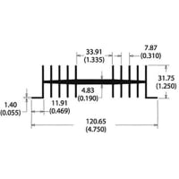 Boyd Extrusion, 1.45 C/W, 4.75 in., 2.62 in., 2.20