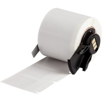 Brady Self-Laminating Vinyl Wire Labels, 1.5"H x 1"W, White/Trans, TLS2200 Series