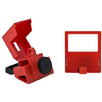 Brady Clamp-On Breaker Lockout, 480/600 V, w/Cleat, for Shackles Up to 9/32-in. Dia.