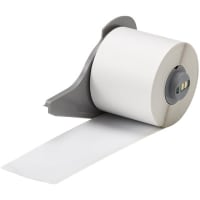 Brady Indoor Outdoor Vinyl Labels, 2"W x 50'L, White, PermaSleeve Series