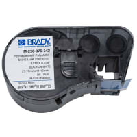 Brady Polyolefin 16 to 8Awg Marking Sleeves, .25"H x 0.75"W, Black/White, BMP51 Series