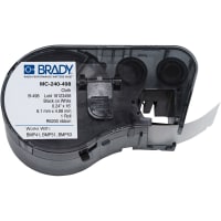 Brady Repositionable Vinyl Cloth Label Cartridge, 0.25"W x 16'L, Black on White