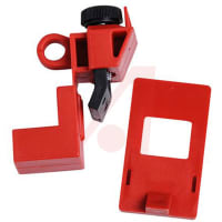 Brady Clamp-On Breaker Lock, Single Pole, Red, 120/277 V, Polypropylene, Lockout Serie